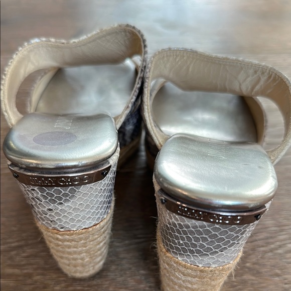 Jimmy Choo Gray silver Wedge Sandals - Picture 7 of 8